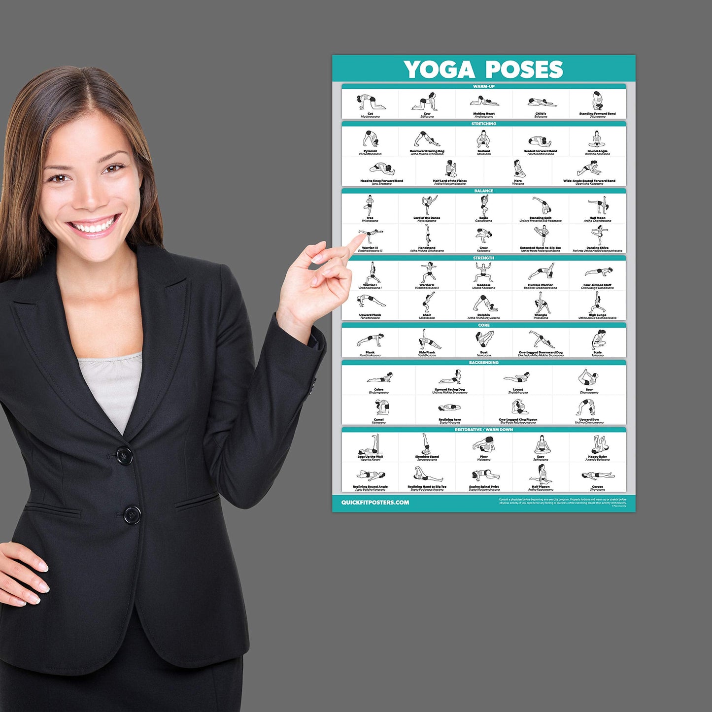 10 Pack - Exercise Workout Poster Set - Suspension Volume 1 & 2, Dumbbell, Kettlebell, Resistance Bands, Stretching, Bodyweight, Barbell, Yoga Poses, Exercise Ball (PAPER - NOT LAMINATED 18" x 24"")"