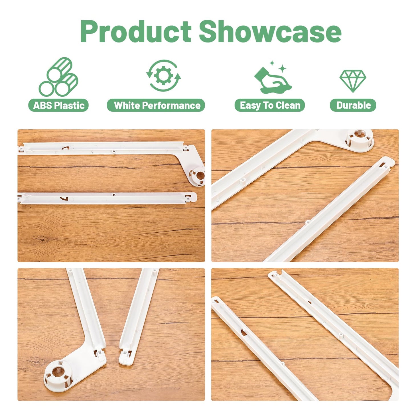 HECASA 240349701 240356501 Refrigerator Slide Rail Compatible with Frigidaire Kenmore Refrigerator Side-By-Side Refrigerator Slide Rail White Meat Pan Hanger