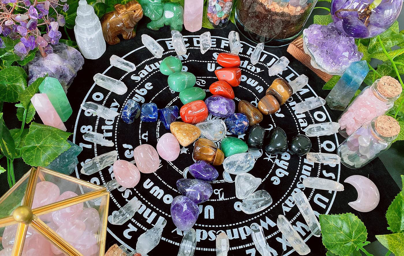 QINJIEJIE Lapis Lazuli Crystals Brazilian Polished Stone 0.6-1" Natural Irregular Stone Tumbled Reiki Healing Crystal for Succulents Plants Vase Filler Decoration Bulk 0.45 LBS