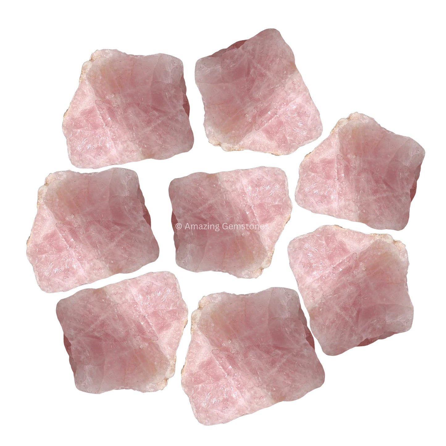 Amazing Gemstone Rose Quartz Raw Crystals and Healing Stones, Natural Rocks for Tumbling and DIY Raw Stones and Crystals (1 lb)