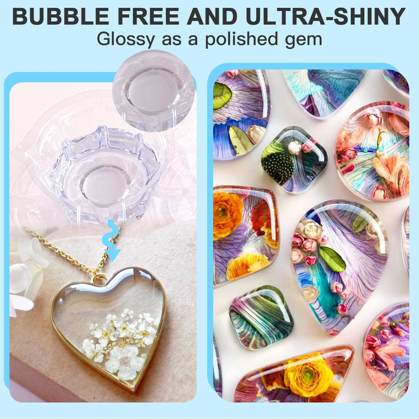 UV Resin, 2 PCS Upgrade Ultraviolet Epoxy Resin Crystal Clear Hard Glue Solar Cure Sunlight Activated Resin for Handmade Jewelry, DIY Craft Decoration, Casting and Coating(200g)