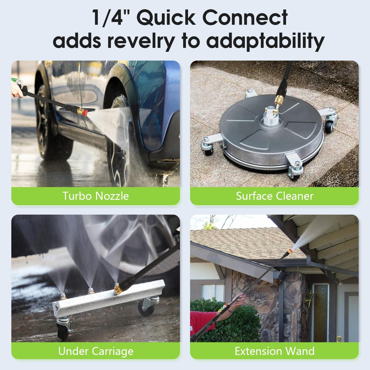 Imdot Pressure Washer 5000 PSI,2.8 GPM Power Washer with Foam Cannon,Portable Cleaner with 33ft Hose Reel,4 Nozzle Tips,and Soap Bottle for Cars/Home/Driveways/Patios/Decks/Fences(Dark Green)