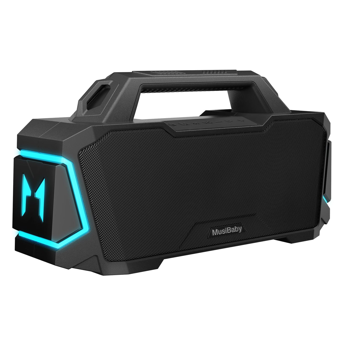 Bluetooth Speaker,Musibaby M1 Portable Bluetooth Speakers:Loud Stereo Sound with Subwoofer,Deep Bass,IPX6 Waterproof,Wireless Speaker with BT5.3,Dual Pairing,24H+ Playtime for Outdoor,Beach(Blk)