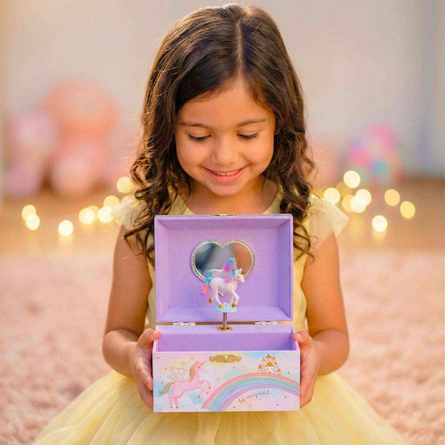 Giggle & Honey® Musical Jewelry Box for Girls - Kids Jewelry Box, Unicorn Toys for Girls 4-6, Unicorn Gifts