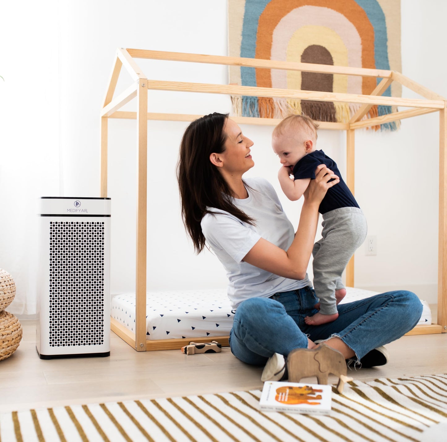 Medify MA-40 Air Purifier with True HEPA H13 Filter | 1,793 ft² Coverage in 1hr for Smoke, Wildfires, Odors, Pollen, Pets | Removal to 0.1 Microns | White, 2-Pack