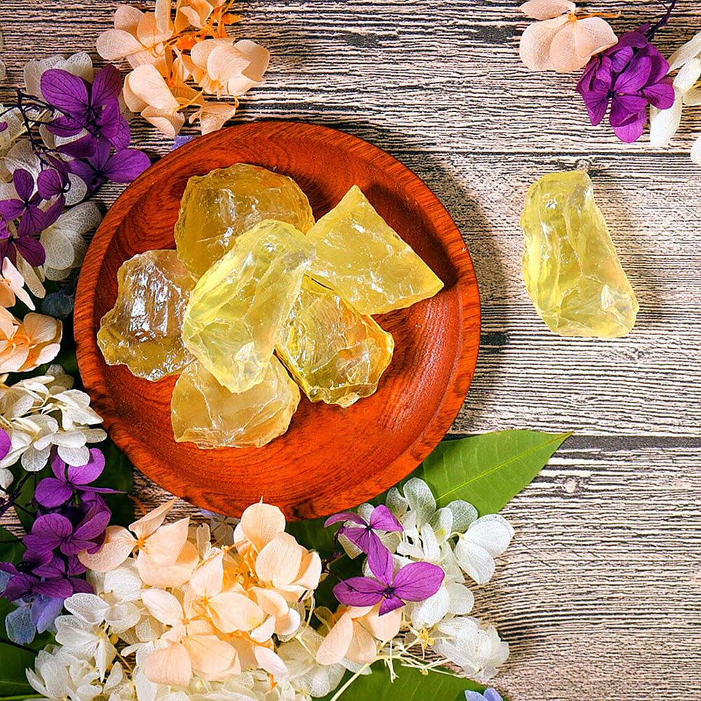Zenkeeper 1Lb Authentic Raw Citrine Crystal Stone Rough Gemstones Fountain Rocks for Tumbling, Cabbing, Polishing, Wire Wrapping, Wicca & Reiki Crystal Healing