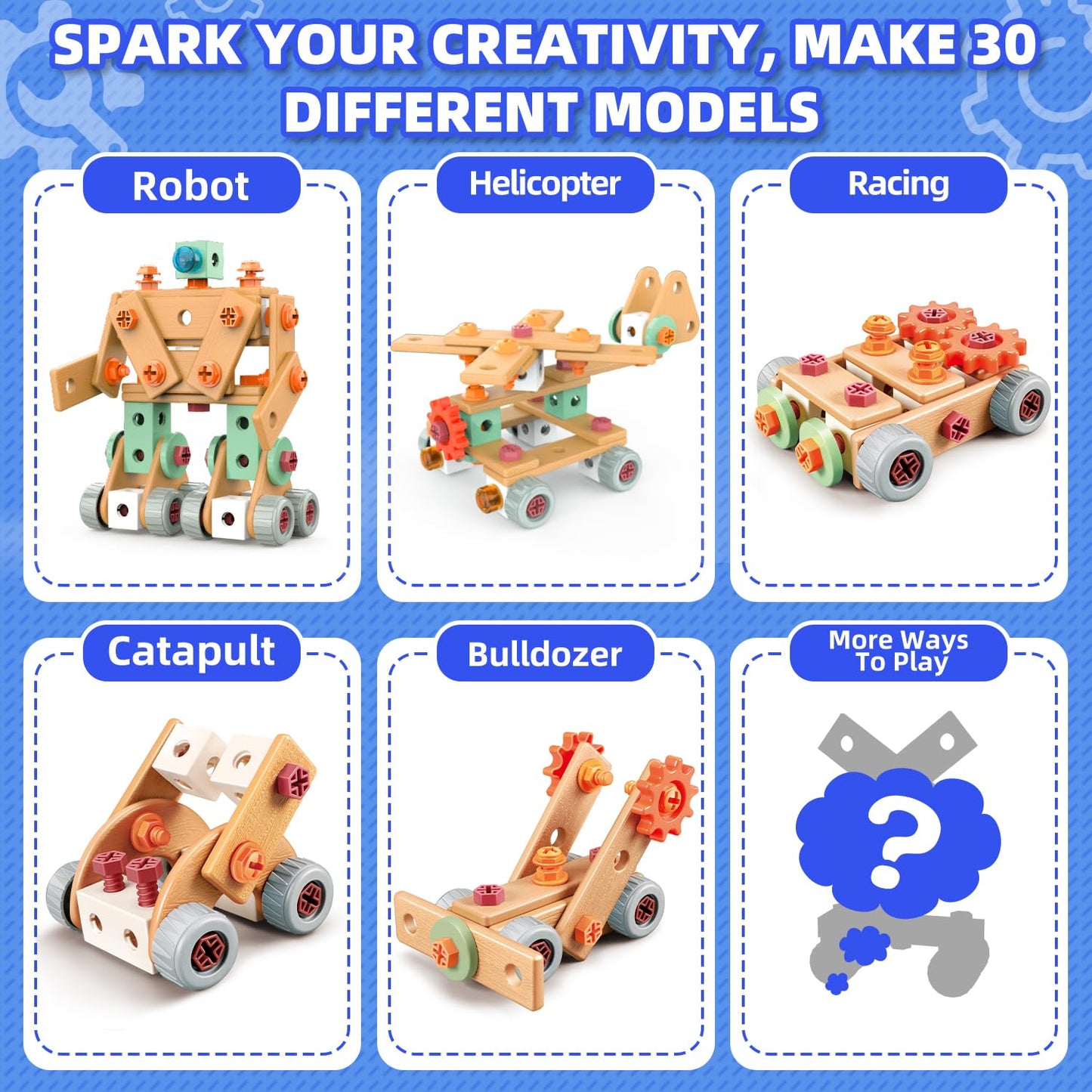 Kids Tool Set with Drill, 148Pcs Toddler Tool Set with Toolbox,STEM Montessori Toys for 3 -5Year Old, Educational Construction Toy, Pretend Play Toys for 3 4 5 6 Year Old Boys, Birthday Gift for Kids