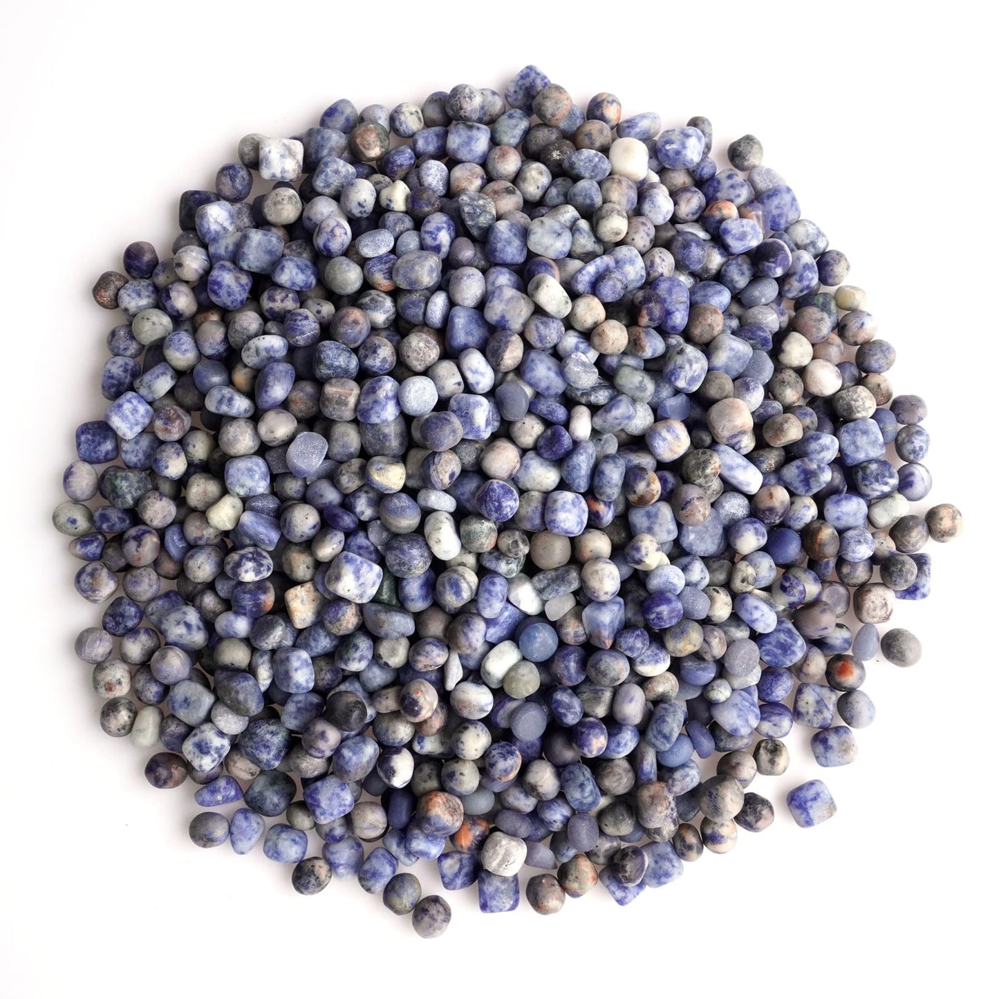 Sisamn 3Lb Natural Blue Sodalite Tumbled Stones - Bulk Polished Crystals for Home Decor, Terrarium Accents, Meditation Spaces, Feng Shui & Decorative Crafts