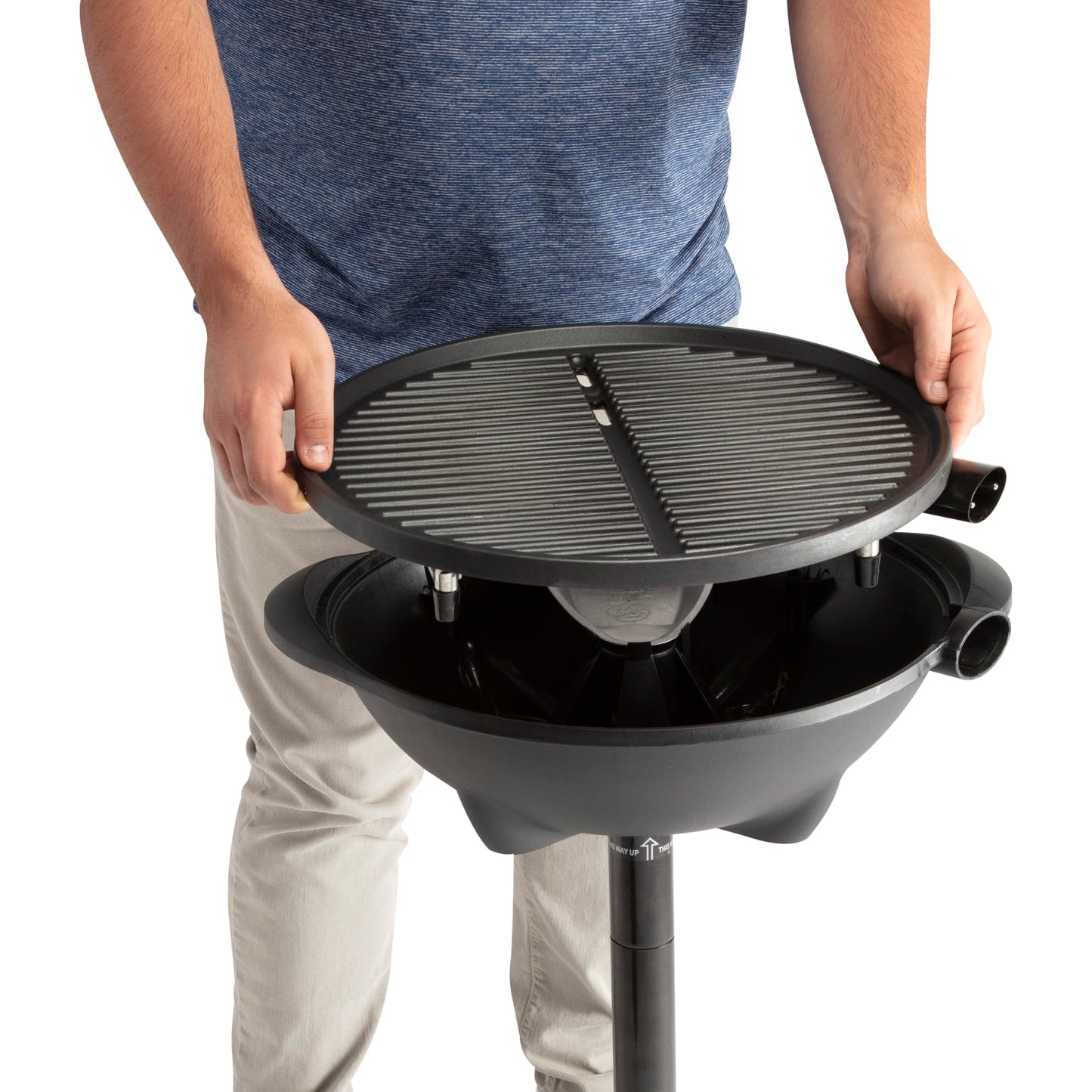Cuisinart Indoor/Outdoor Electric Grill, 2-in-1 Portable BBQ with Nonstick Cooking Surface, Electric Grill Outdoor with Adjustable Heat, Stand/Tabletop Options for Cookouts, Barbecues, Small Spaces