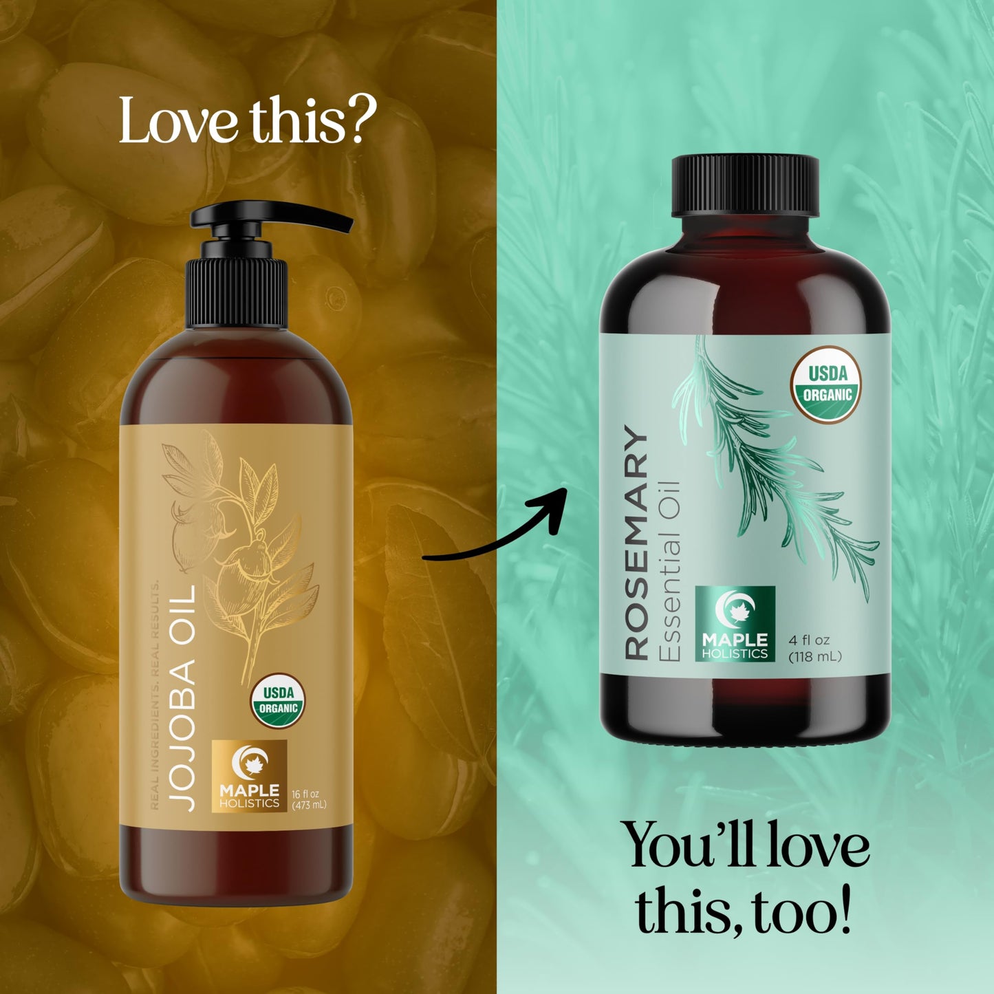 Organic Jojoba Oil Cold Pressed Unrefined - 100% Pure Organic Certified Oil for Skin Hair & Nails - Organic Skin Care & Natural Beauty DIY Carrier Oil - Dermatologist Tested & Non GMO (16 Fl Oz)