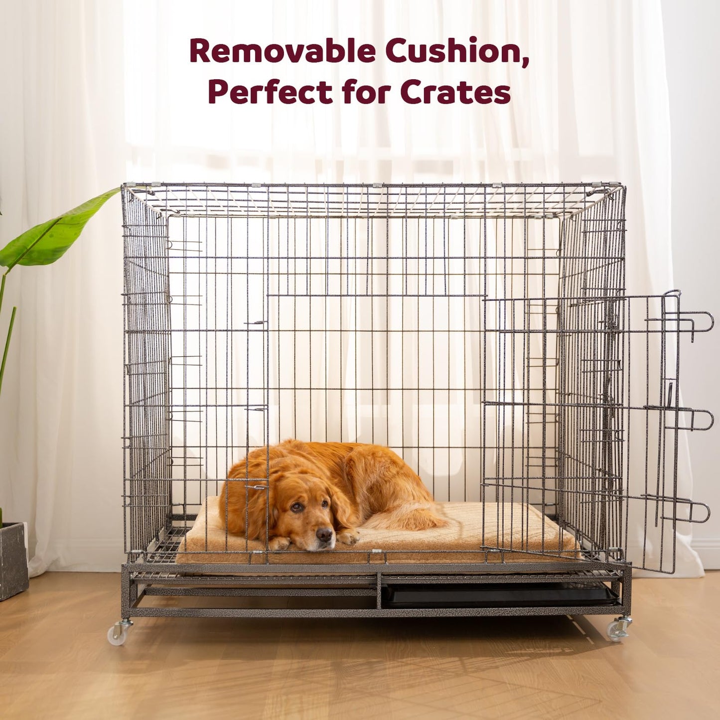 Cooling Orthopedic Dog Beds Large Sized Dogs - Memory Foam for Joint Pain & Arthritis, Big Dog Couch w/Washable Removable Cover & Waterproof Liner, Pet Bed w/Raised Bolster & Non-Slip Base
