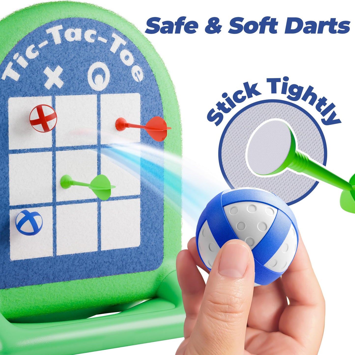 Funscape Kids Fun Pool Floating Water Toys, Inflatable Tic-Tac-Toe Dart Board Game, Swimming Pool Floats, Beach Outdoor Play Summer Birthday Gift 3 4 5 6 7 8 9 10 Yrs Boy Girl Teen Adult Family-Green