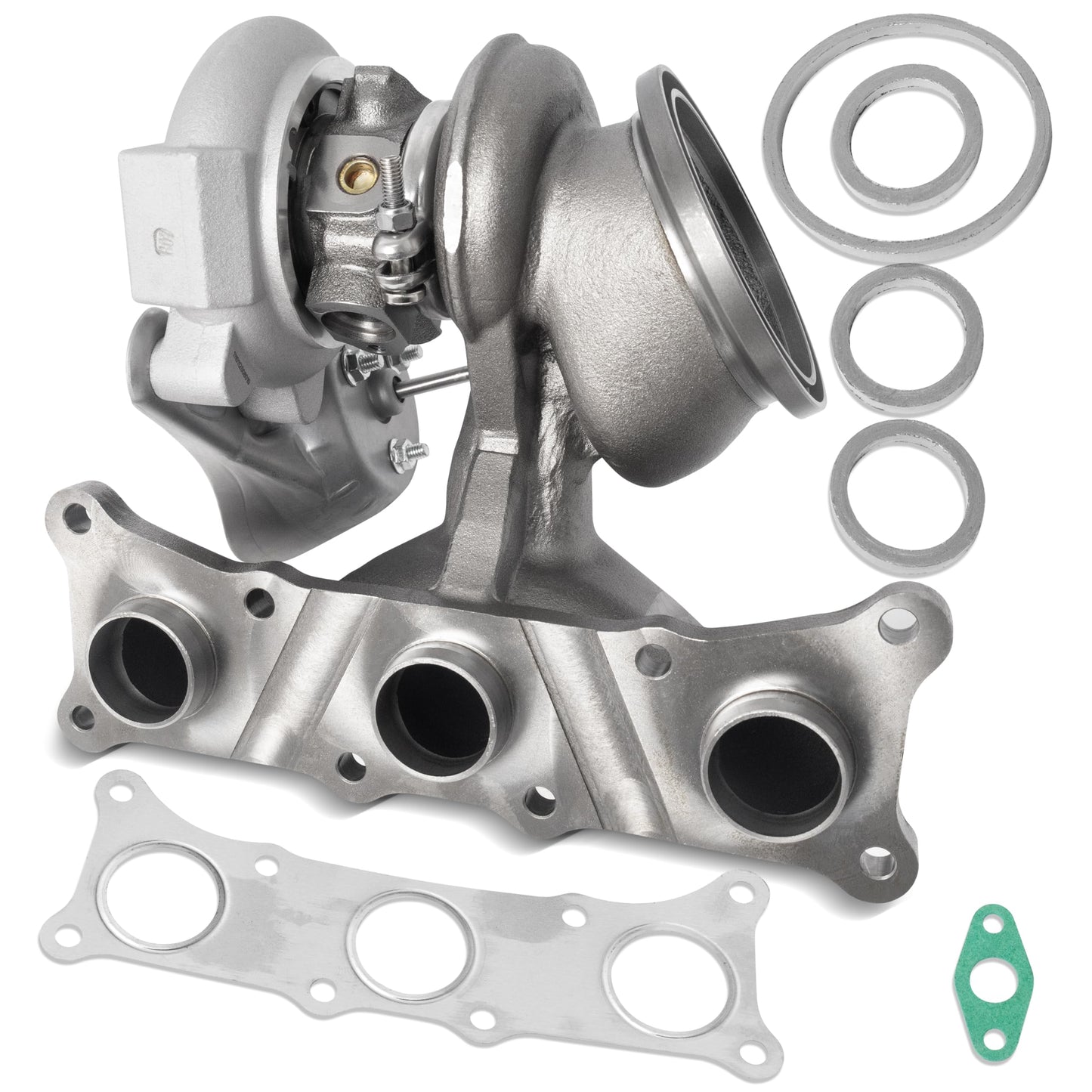 TREXCAR Turbo Left Position Turbocharger for 2006-2011 BMW 135i 335i E82 E88 Engine 550HP TD04-17T N54 with Billet Compressor Wheel JD Series 49131-07041