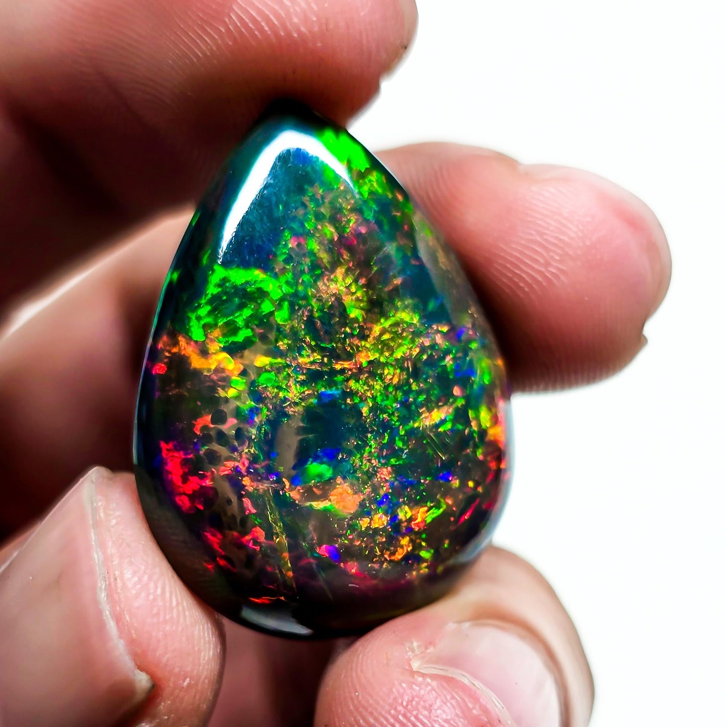 21.50 Ct Welo Fire Ethiopian Opal | Oval Cabochon Loose Gemstone 23x18 mm