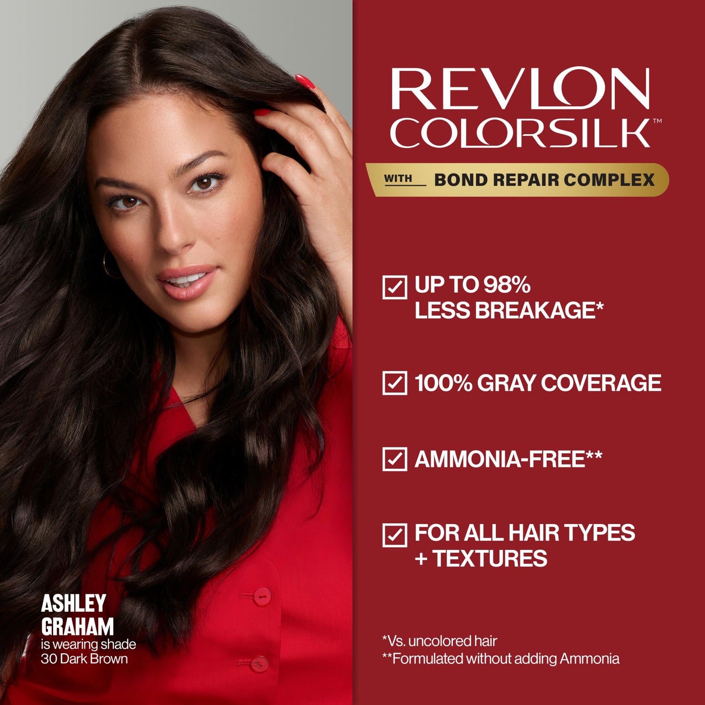 Revlon ColorSilk with Bond Repair Complex, Black Permanent Hair Color, 100% Gray Coverage, Ammonia Free Hair Dye, Vegan Keratin, 10 Black (Pack of 3)