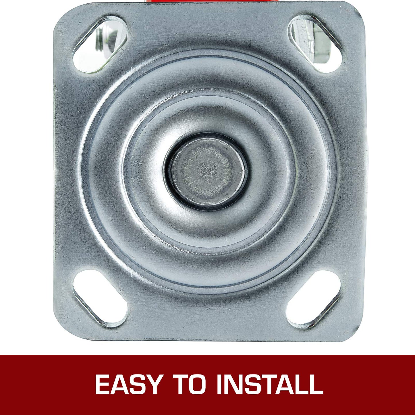 VEVOR Caster Wheels Set of 4, 6" Heavy Duty Casters (2 Rigid and 2 Swivel Casters with Side Brake) Polyurethane Iron Core Plate 4000LBS Capacity"
