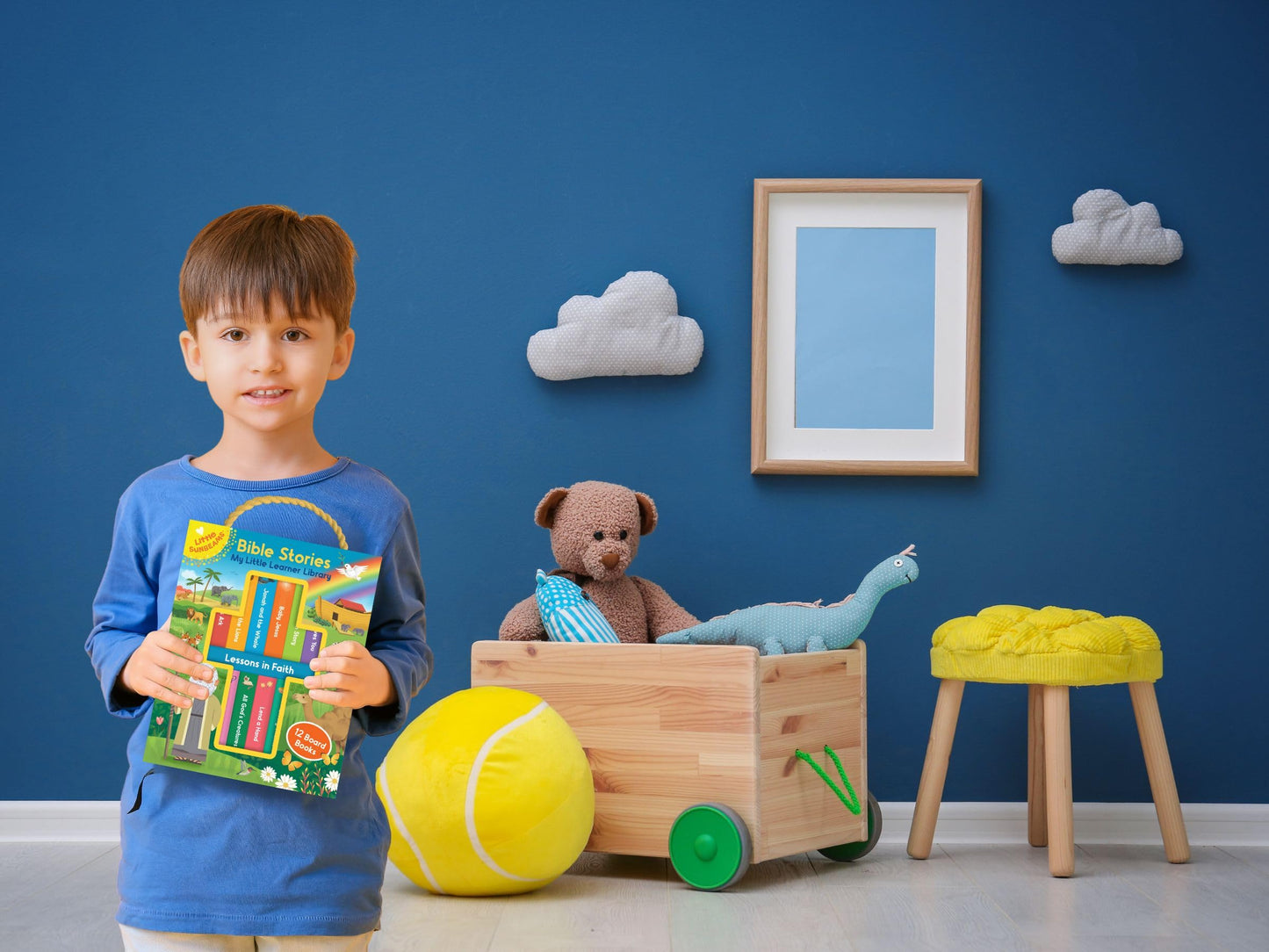 My Little Learner Library: Bible Stories - Christian (12 Board Books) for Toddlers