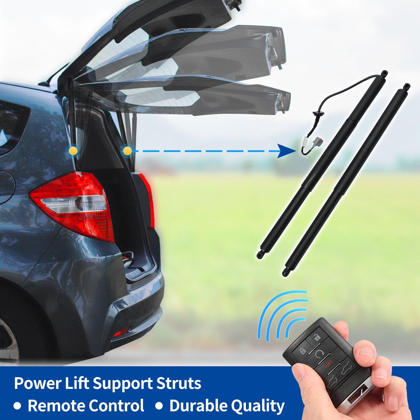 X AUTOHAUX Rear Left Right Tailgate Power Lift Support for Tesla Model S 2012-2019 Liftgate Power Hatch Shock Strut No.600661000B/600660800B Electric Trunk Power Liftgate 1 Pair
