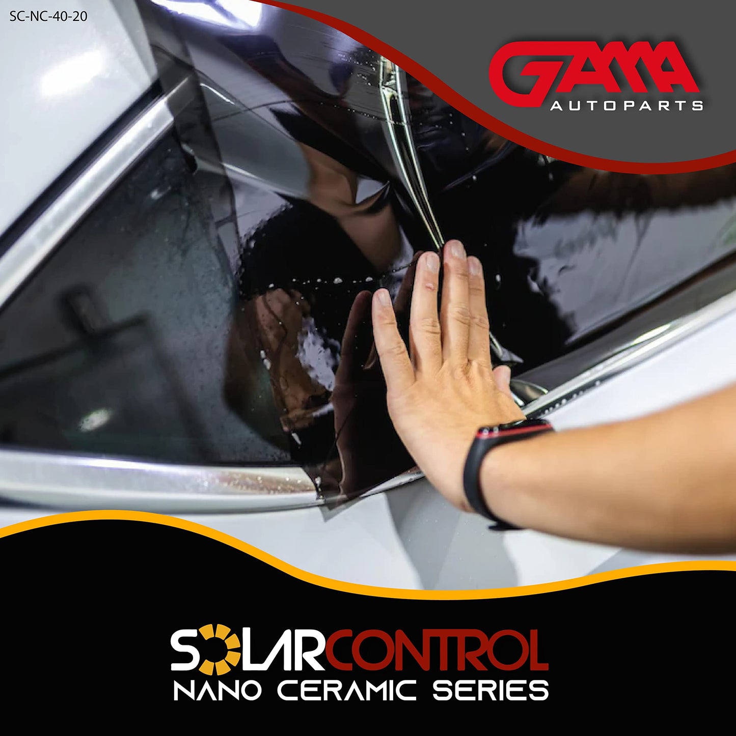 SOLARCONTROL Window Tint Car Film 2PLY 100% UV Rejection 40'' X 100FT Nano Ceramic Shade Roll Universal Fit Privacy Sun Block and Scratch Resistant 90% IRR (5% Dark Shade)
