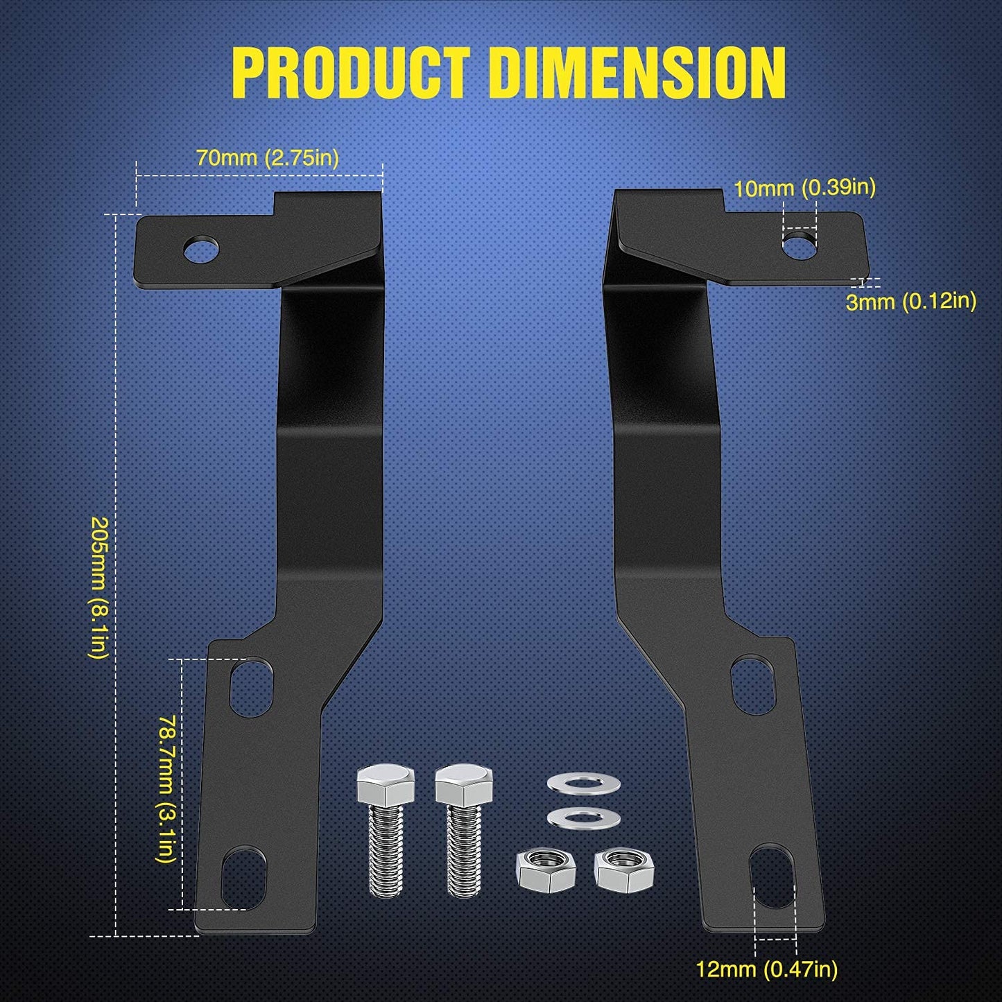 Nilight Ditch Light Brackets Auxiliary Offroad Work LED Pod A-Pillar Hood Mounts on 2nd Gen Tacoma 2005 2006 2007 2008 2009 2010 2011 2012 2013 2014 2015