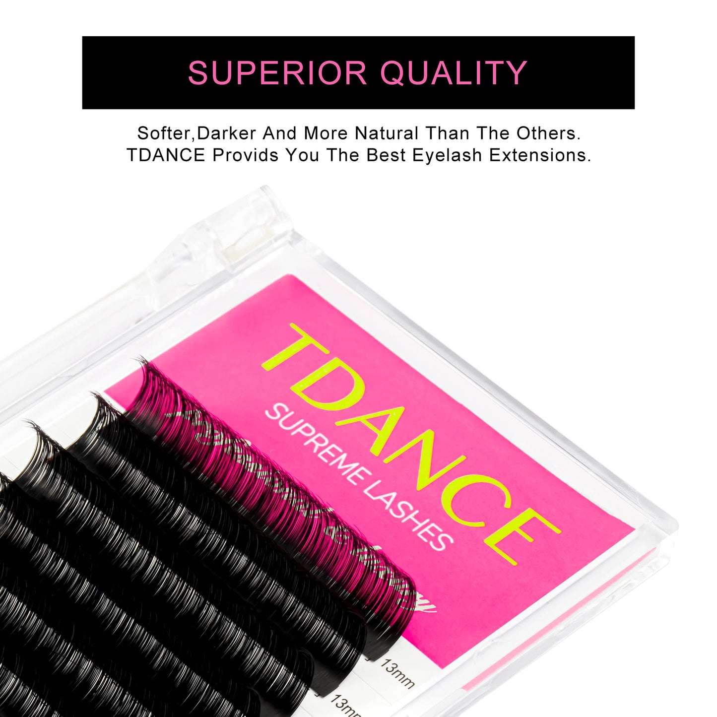 TDANCE Lash Extension Matte Black Eyelash Extension C CC D DD J B L Curl Volume & Classic Lash Extensions 0.03-0.18mm Thickness Professional Salon Use(0.18-CC,20 mm)