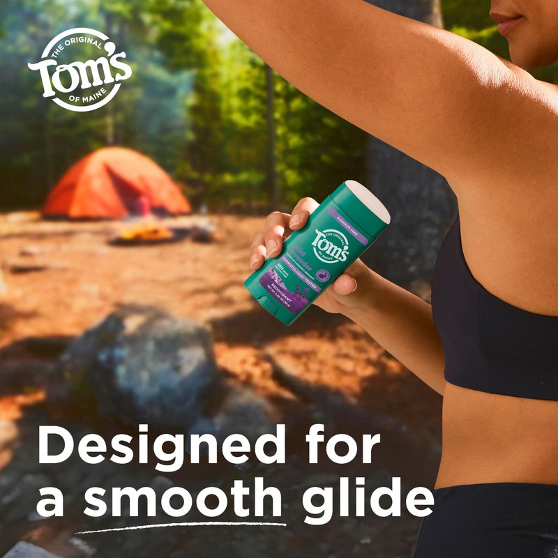 Tom’s of Maine Wild Lavender Natural Deodorant for Men and Women, Aluminum Free, No Artificial Fragrances, Dyes, or Preservatives, Baking Soda Free, 48-Hour Odor Protection, 3.25 oz