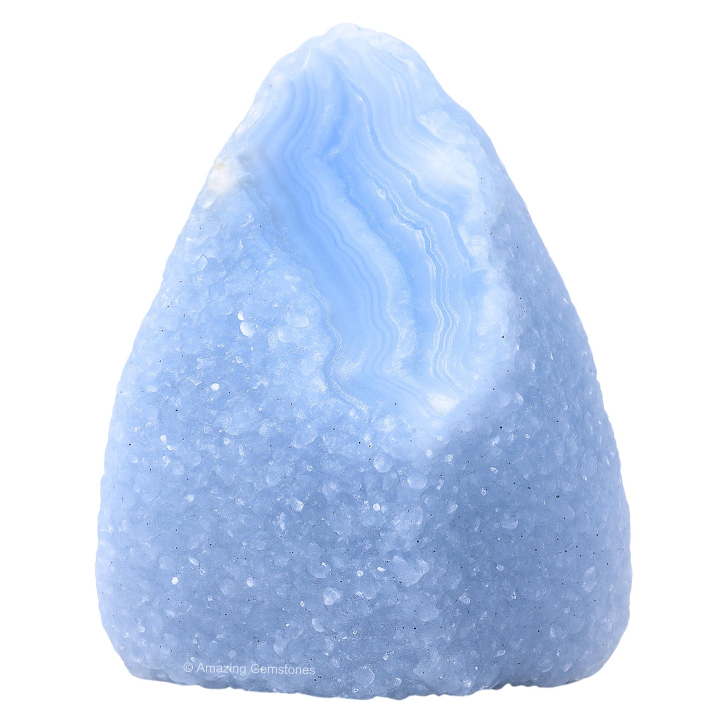 Amazing Gemstone Blue Lace Agate Raw Crystals and Healing Stones, Natural Rocks for Tumbling and DIY Raw Stones and Crystals (1 Piece)