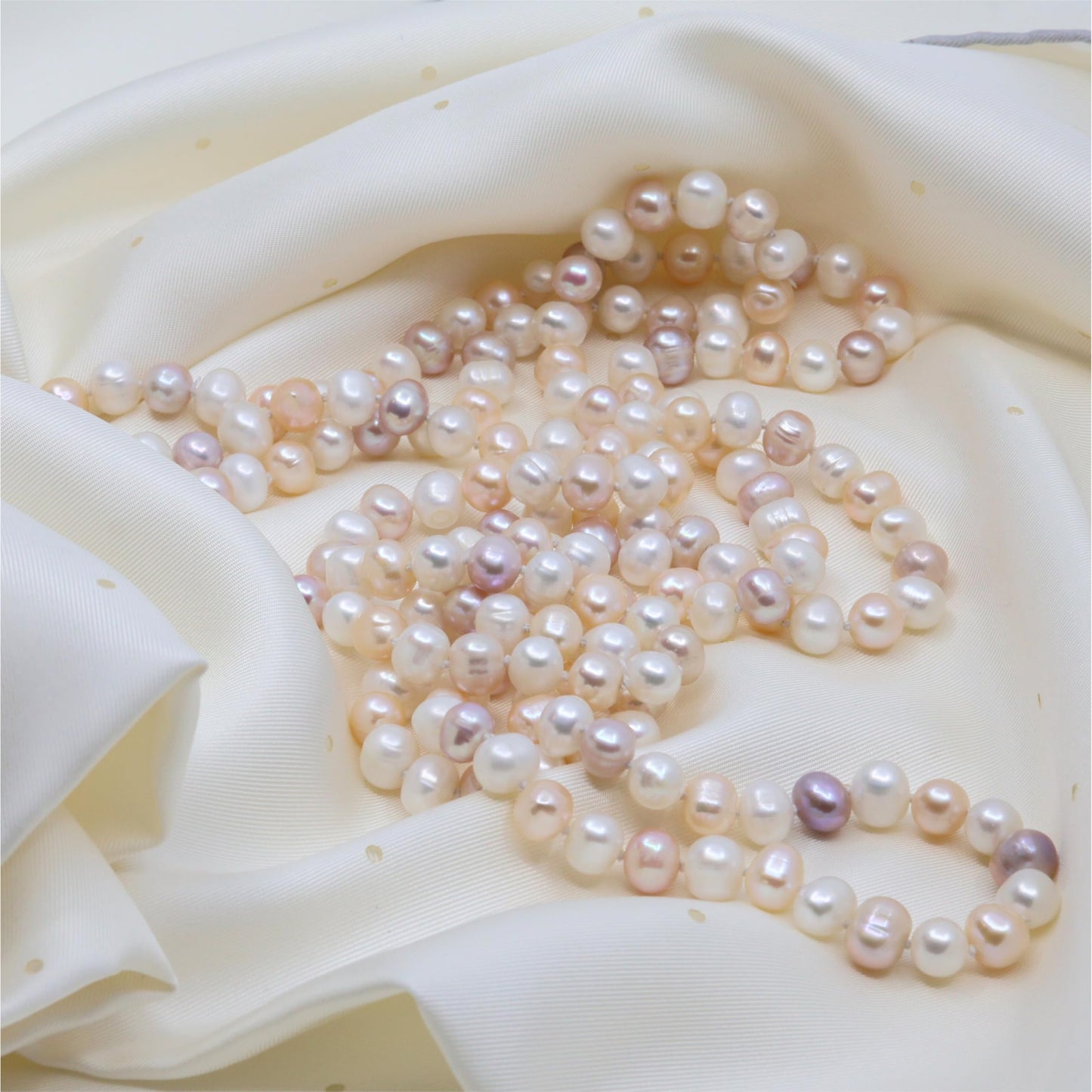 KK LifeStyle Freshwater Cultured Pearl Jewelry Collection – Classic Cream White, Black, Pink, or Lavender Pearls – Elegant Endless Long Necklace or Matching Necklace, Bracelet, and Earrings Set for Women – Timeless Gift for Any Occasion (7.5-8.5 Multi Col