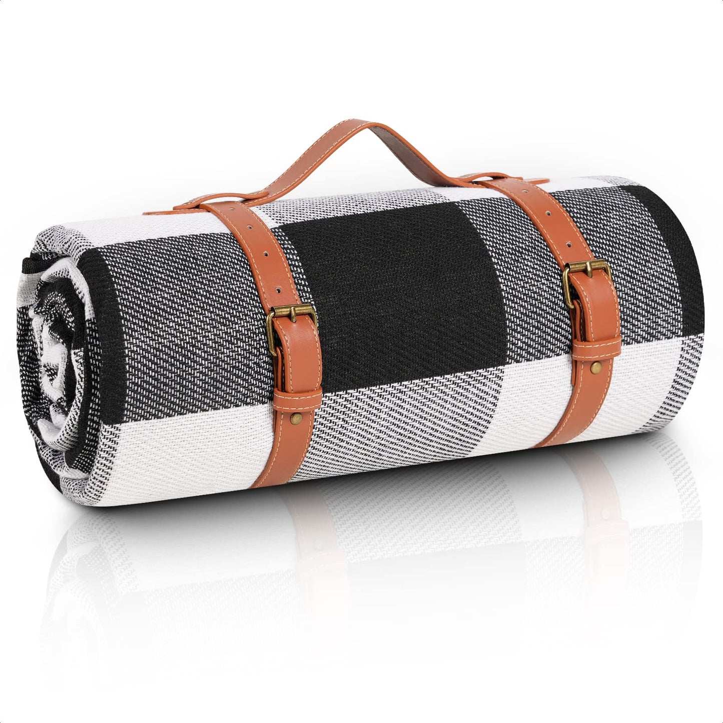 sapsisel 80âx 80â Picnic Blanket Extra Large, Waterproof and Foldable Beach Blanket, 3-Layer Outdoor Blanket for 6 to 8 Adults, for Camping, Park, Beach, Grass, Indoorsâ¦