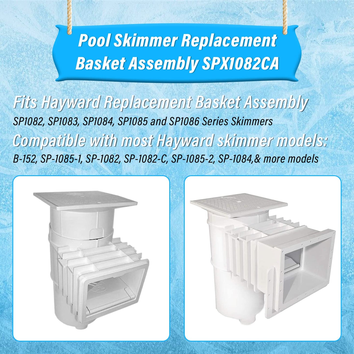 ChangTa Pool Skimmer Basket Replacement, for Hayward SPX1082CA & Aladdin B-152 Skimmer Models SP1082 SP1083 SP1084 1085 1086 SP1075 1075T 1076 1077 Skimmers Basket - Blue