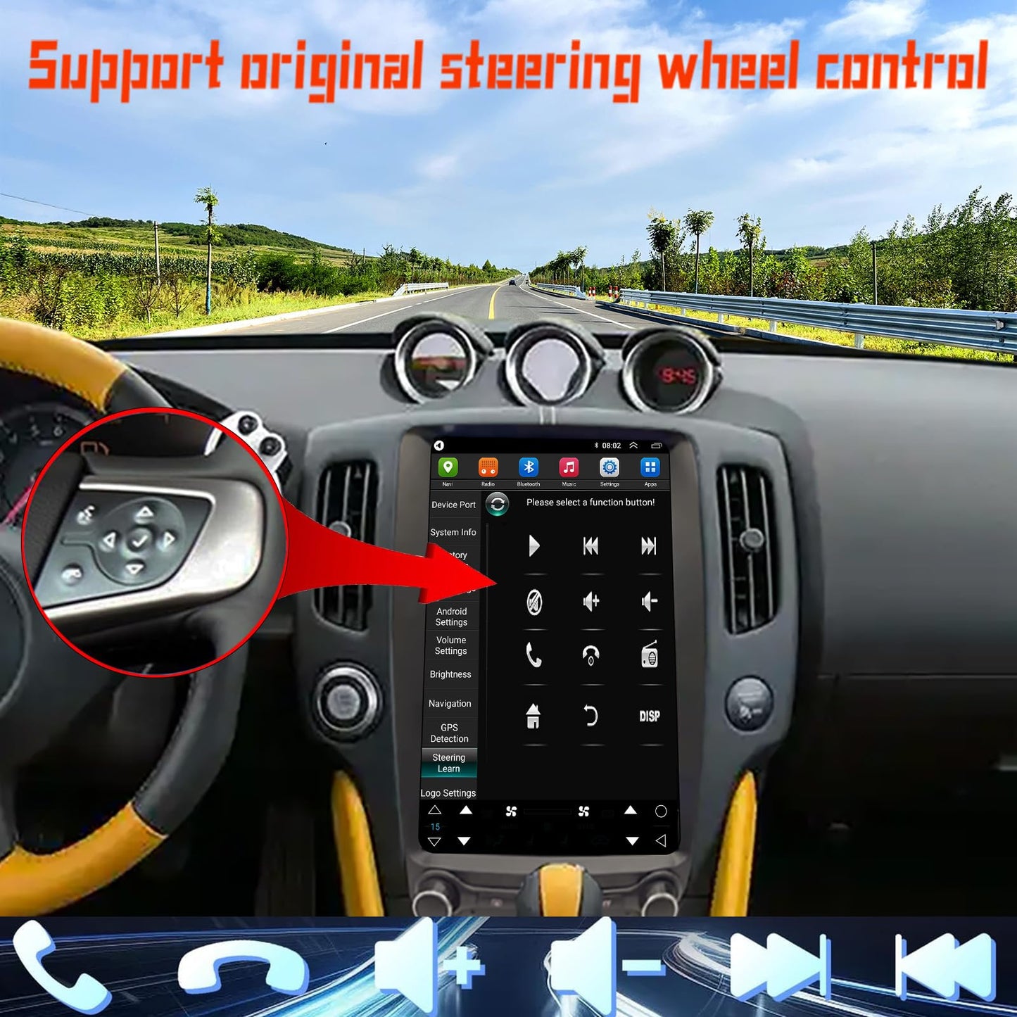 HoeeNilsa for Nissan 370Z 2009-2021 Android 14 Car Stereo Radio 13.8-Inch 370Z Tesla Style Vertical IPS Touchscreen with GPS Navigation DSP Multimedia Player Build in Wireless Carplay Bluetooth