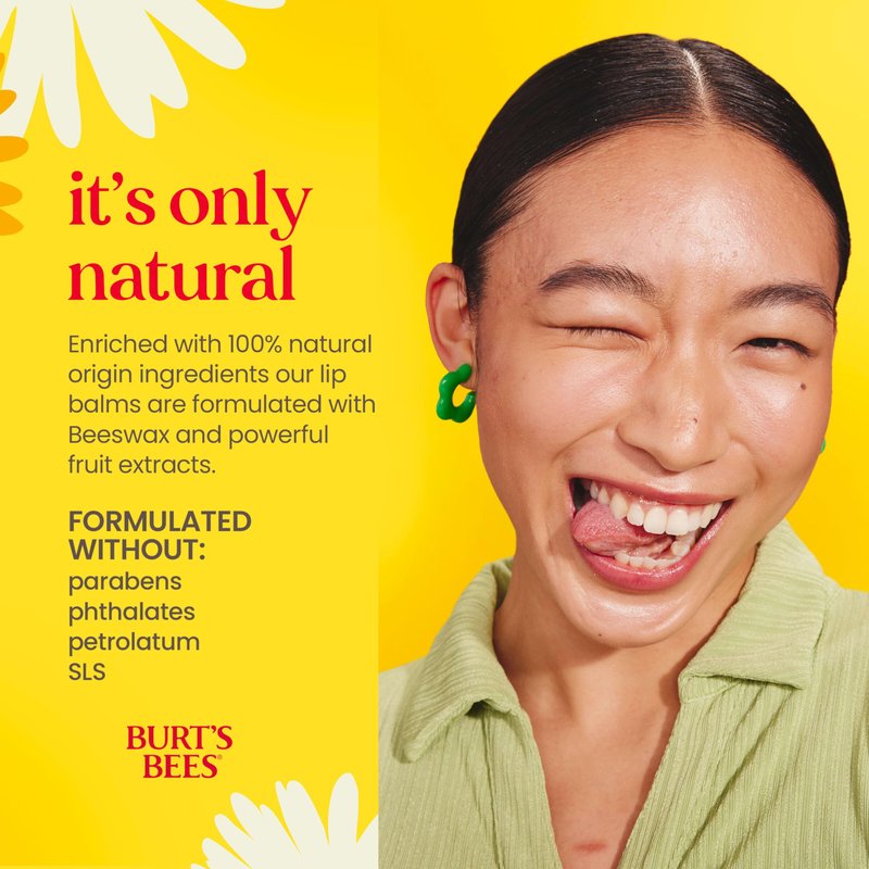 Burt's Bees Mothers Day Gifts, Lip Balm - Strawberry, Lip Moisturizer With Responsibly Sourced Beeswax, Tint-Free, Natural Origin Conditioning Treatment, 2 Tubes, 0.15 oz.