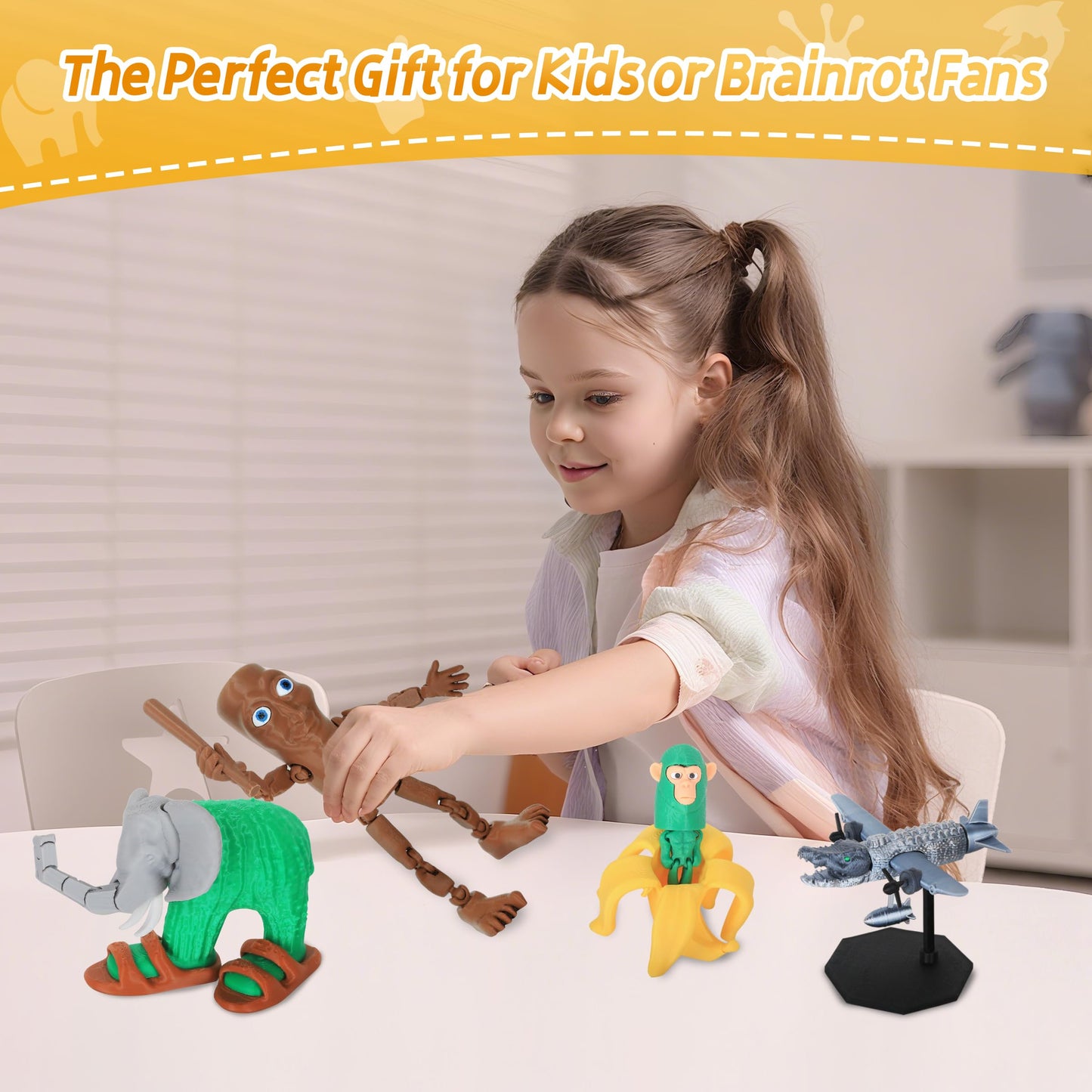Sarcidery Brainrot Toys,Large Poseable Original Italian Brainrot Toys,Tung Tung Tung Sahur Desk Decor,Steal a Brainrot Toys, Collecting & Parent‑Child Playtime Gifts（7Pcs）