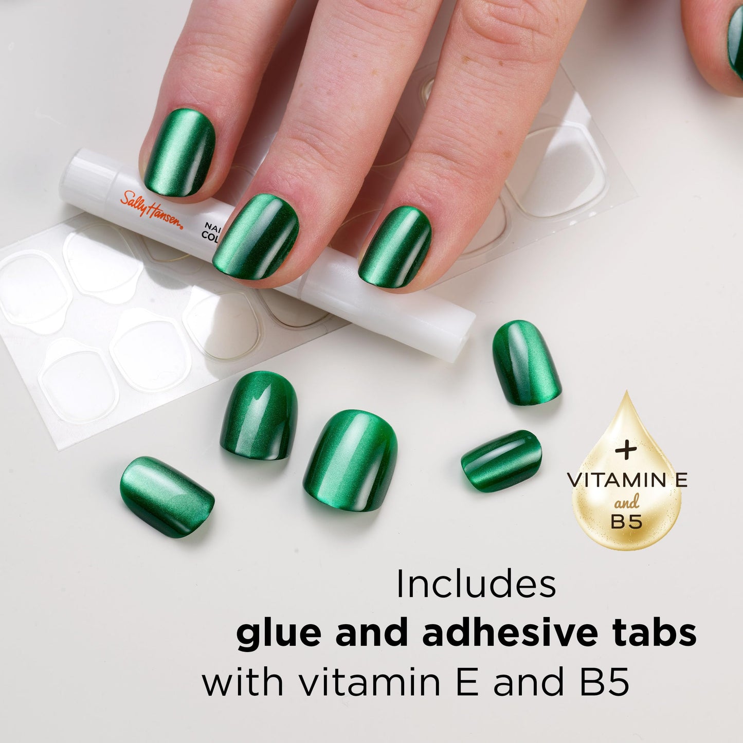 Sally Hansen Salon Effects Perfect Press-On Nails | Oval Shape | Easy to Apply, Non-Damaging | 30 Nails, Nail Glue, Adhesive Tabs, File | Ombre-Lievable