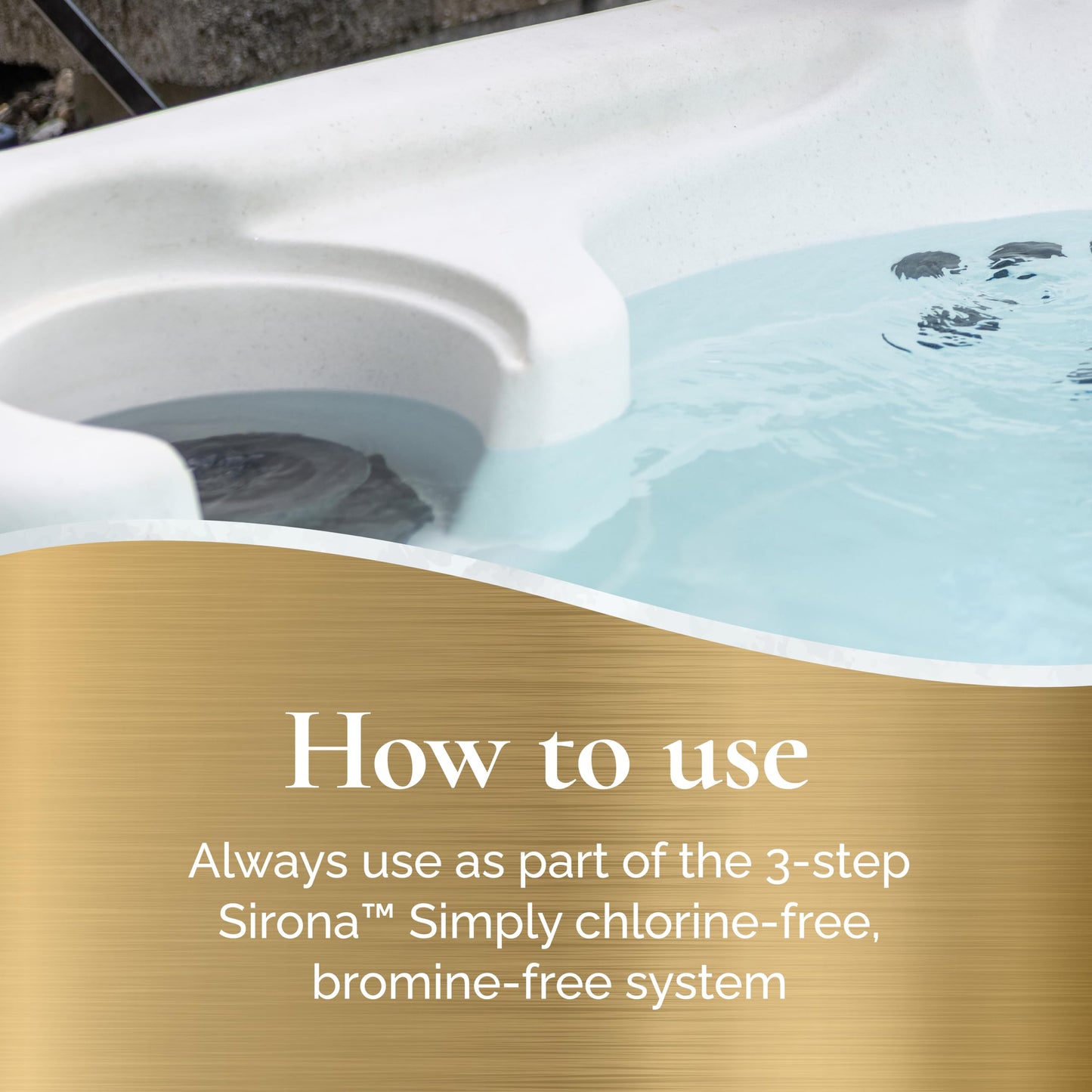 Sirona Spa Care Simply Oxidizer – Step 2 in the 3-Step Sirona Simply Chlorine-Free, Bromine-Free System for Spas & Hot Tubs, 32 fl oz (82137)