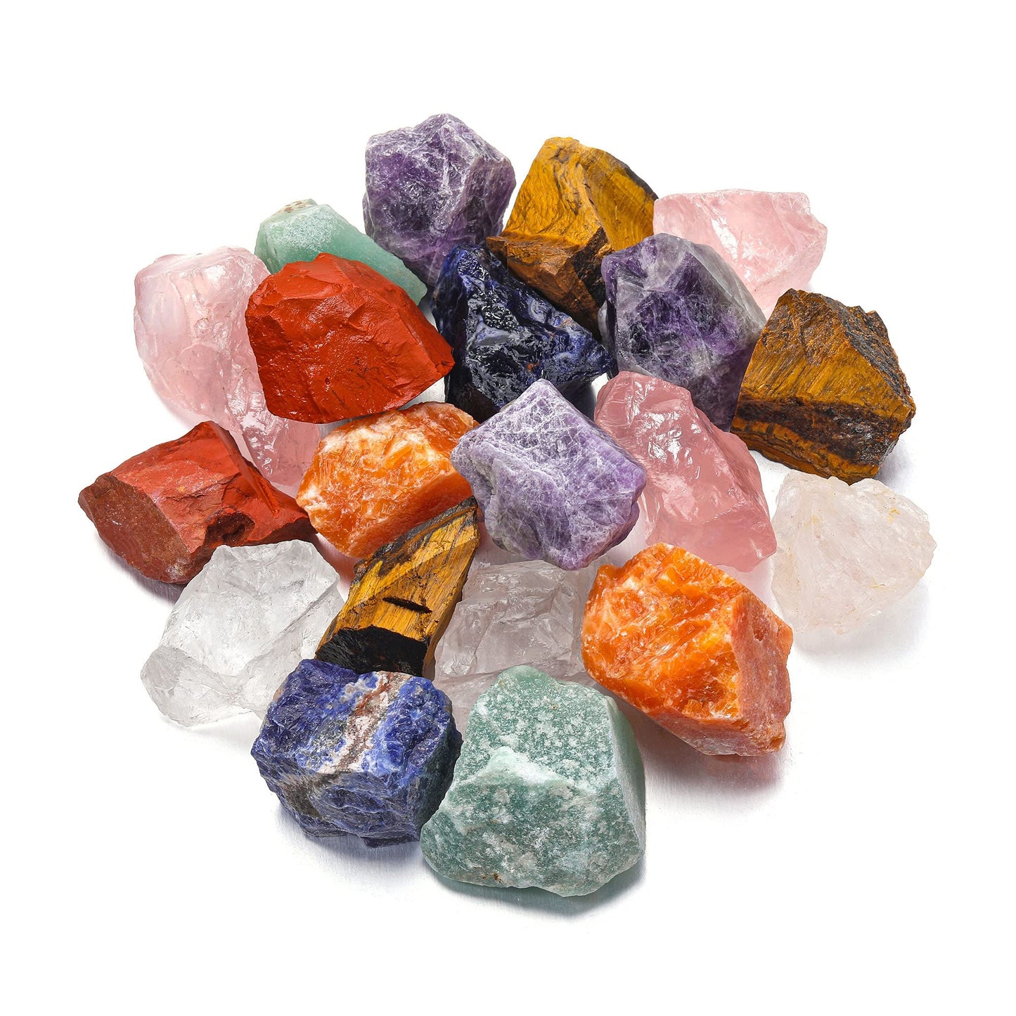 Top Plaza Bulk Sunstone Healing Crystals Rough Stones - Large 1" Natural Raw Stones Crystal for Reiki Healing, Wicca, witchcraft, Tumbling, Cabbing, Fountain Rocks, Decoration, Polishing 0.5lb