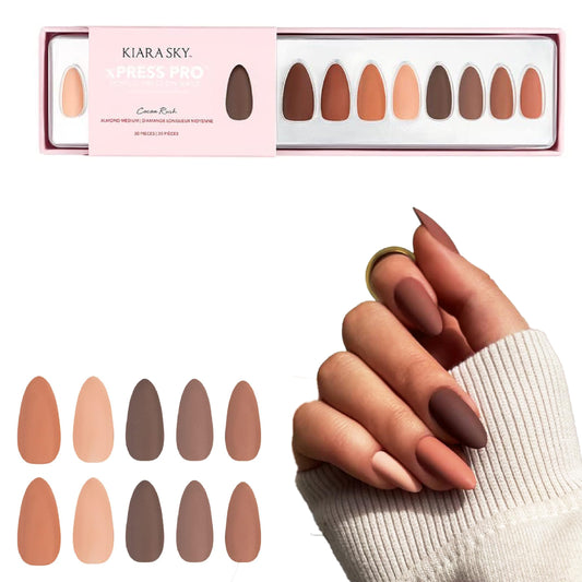 KIARA SKY PROFESSIONAL NAILS XPRESS PRO 100% ACRYLIC PRESS ON NAILS (Cocoa Rush)