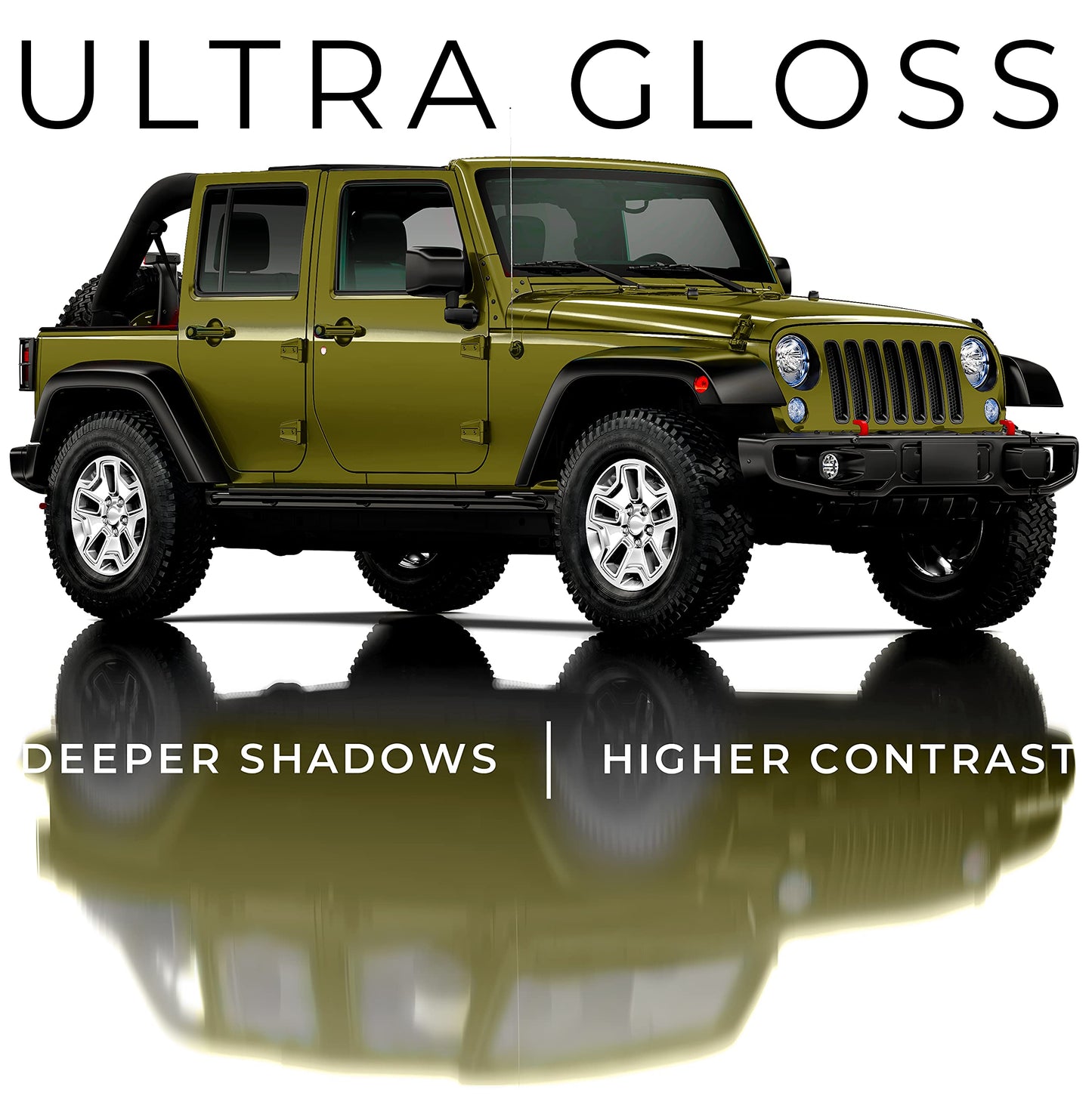 VViViD+ Ultra Gloss Combat Green Vinyl Car Wrap (25ft x 5ft)