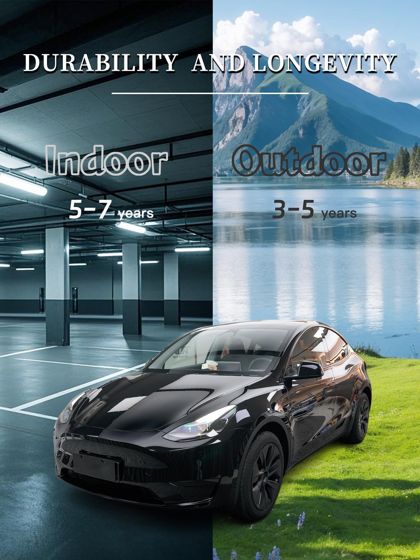 XINXINVibe 50ft x 5ft Gloss Black Car Vinyl Wrap Roll, Durable Easy Application Automotive Wrapping Film for Car Body Protection (Gloss Black)