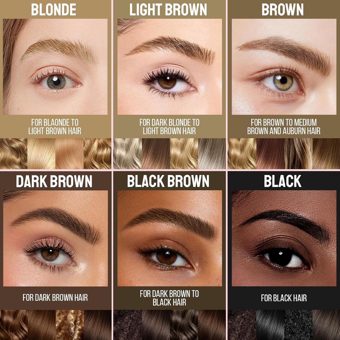 iMethod Curved Eyebrow Pen and Brow Gel Clear - Eyebrow Pencils for Women with Natural Hair Like Strokes, Eyebrow Makeup for All-Day Defined, Waterproof, Smudge-proof, Black