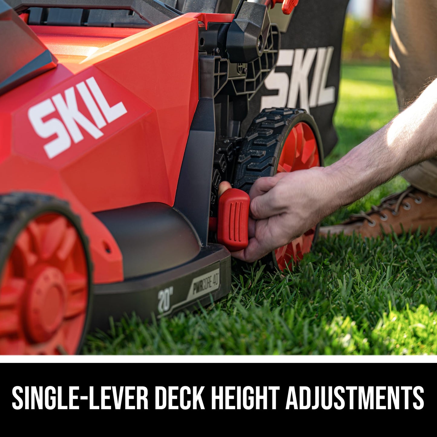 SKIL 40V Brushless 20" Push Mower Kit Including 6.0Ah Battery and 150W Charger-PM4910-15