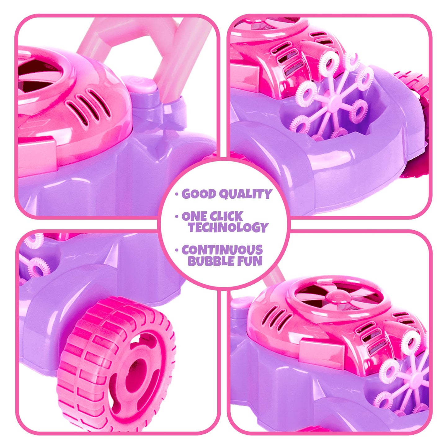 ArtCreativity Bubble Lawn Mower for Toddlers 1-3, Bubble Machine for 1-Year-Old Girl Gifts, Toddler Outdoor Toys for 2-Year-Old Girl Birthday Gift, Push Summer Gardening Toys for Toddlers Age 1 2 3 +