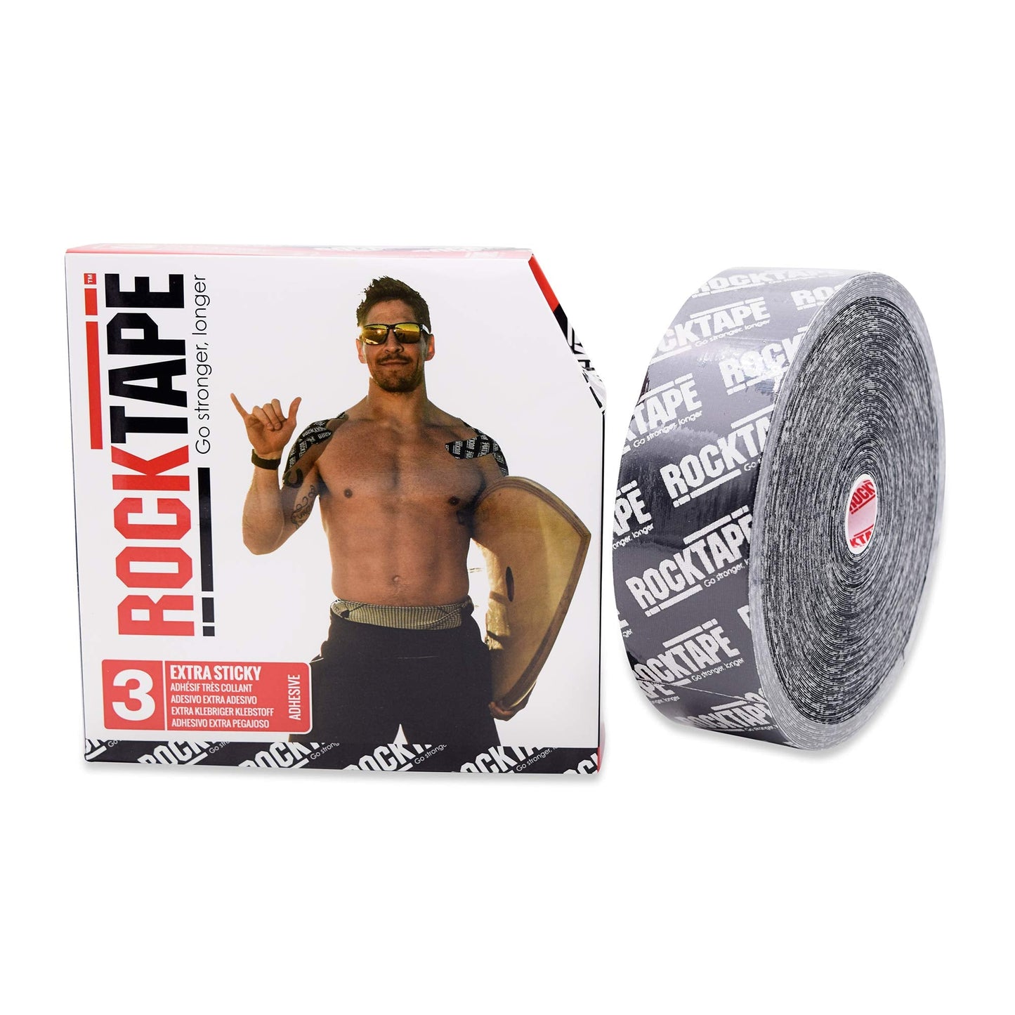 RockTape H2O Black Logo 2" x 16.4' (5cmx5m)"