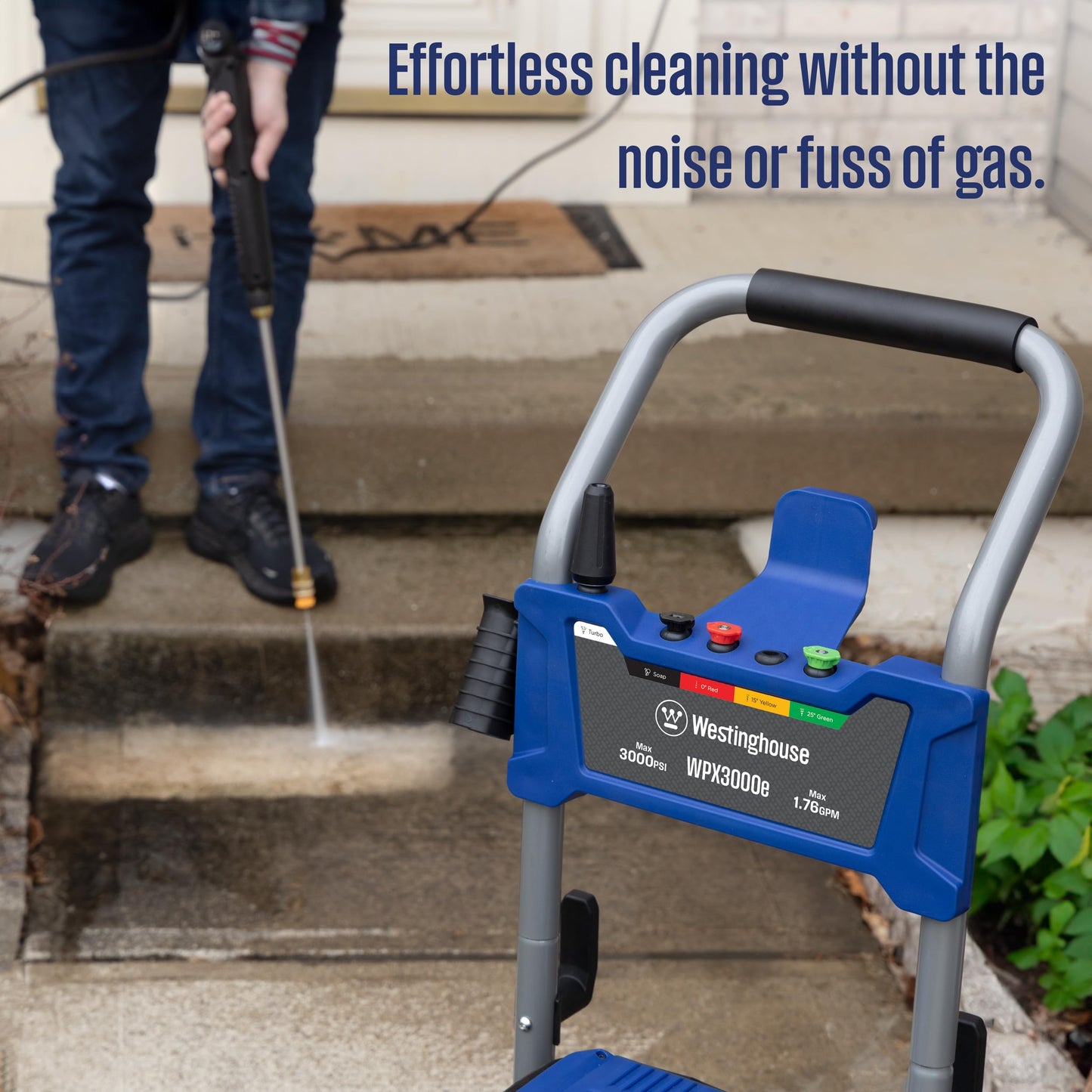 Westinghouse 3000 PSI Electric Pressure Washer and Foam Cannon Attachment Bundle for Cars, Homes, and Outdoor Surfaces