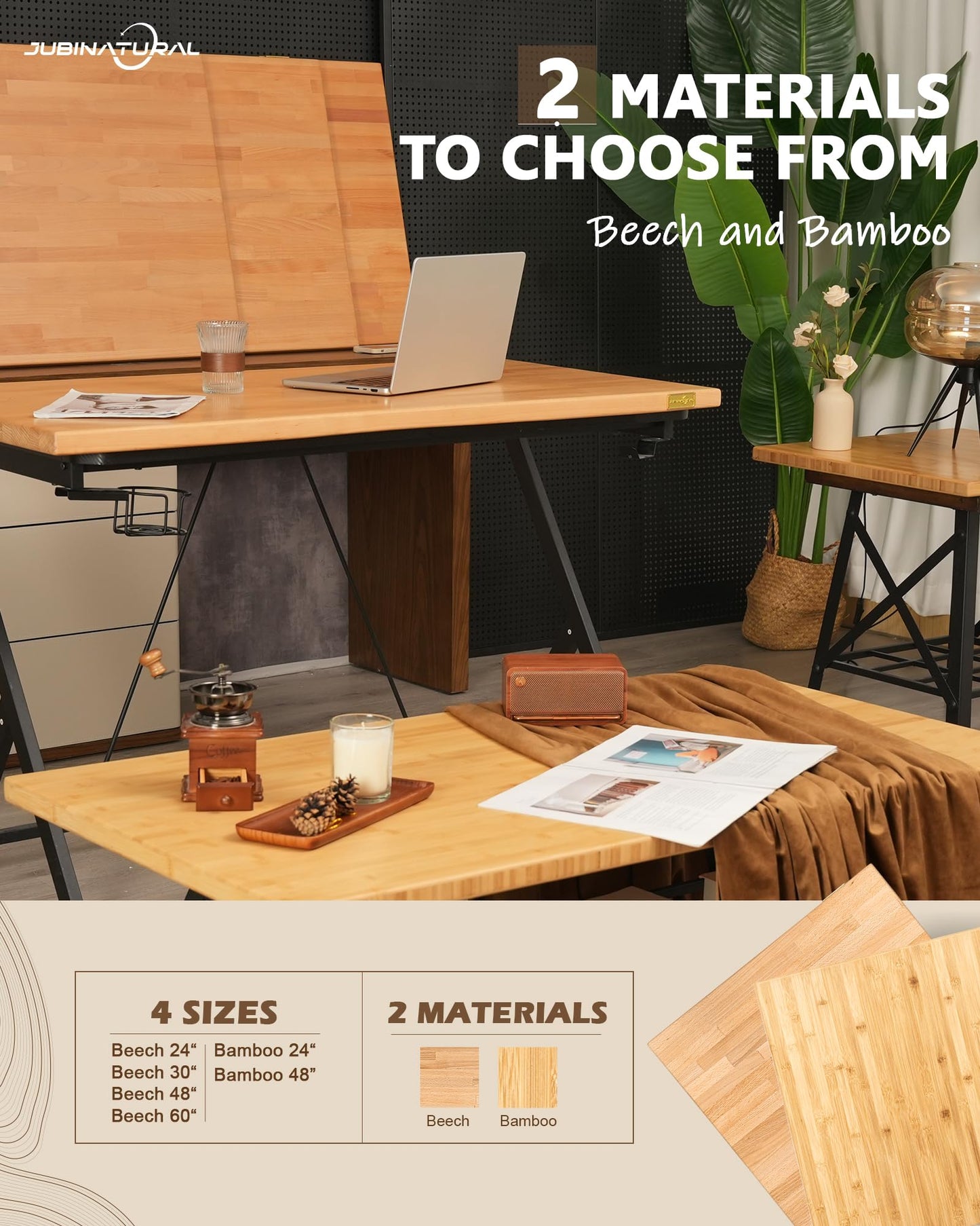 48"x25" Butcher Block Countertop, 4ft DIY Bamboo Countertop, 1.2'' Thick Wood Table Top, Used as Cutting Board, Office Desk Top, Living and Dining Room Table, Washer Dryer Countertop, Kitchen Island