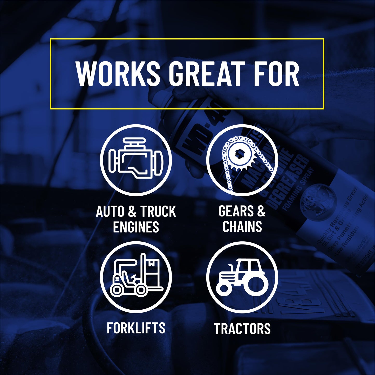 WD-40 Specialist Machine & Engine Degreaser Foaming Spray, 18 OZ [4-Pack]