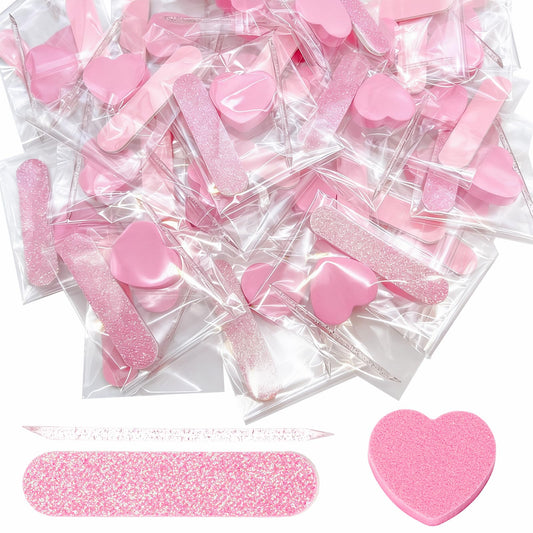 30 Sets Nail Kits 3-Piece, Nail Files 240 Grit, Nail Buffer Block 100/180 Grit, Crystal Stick, Individually Packaged Nail Tool Kit Suitable for Fingernails, Toenails & Press on Nail