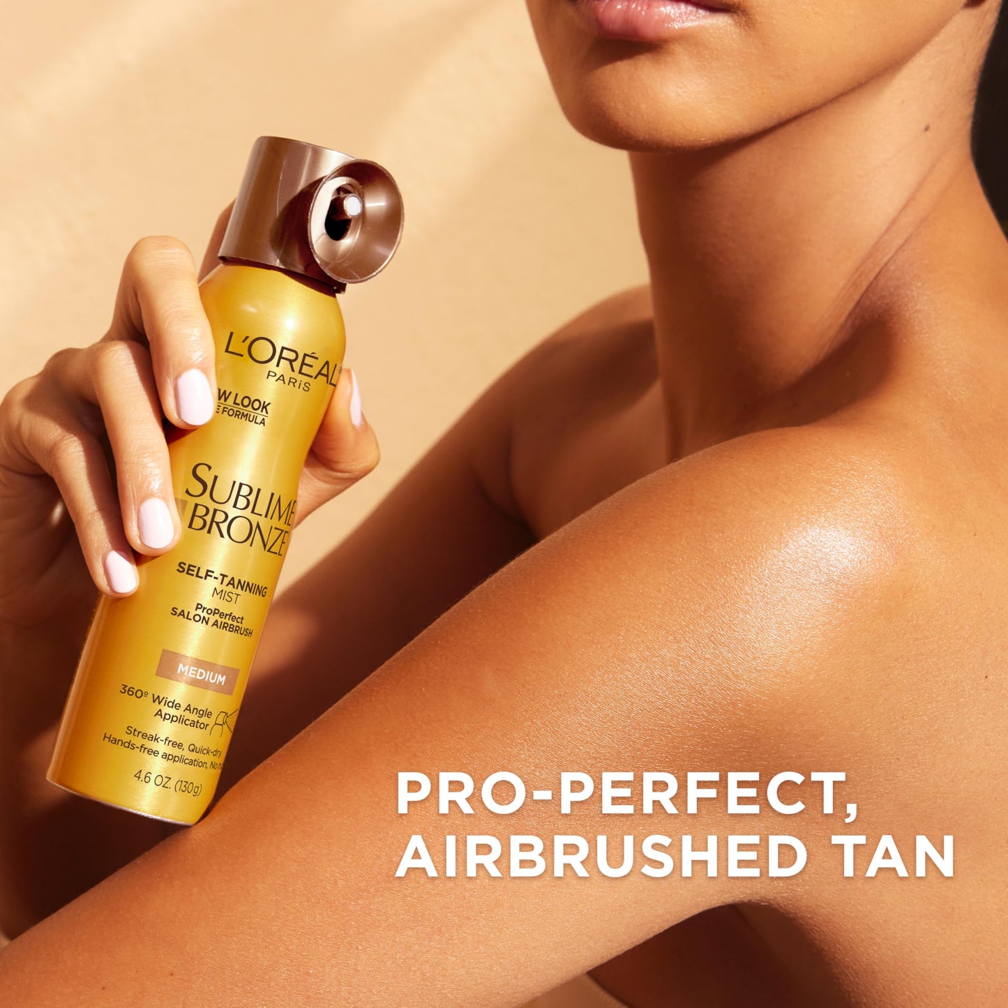 L'Oreal Paris Sublime Bronze Self Tanning Mist, Deep to Natural Spray Tan, 4.6 oz
