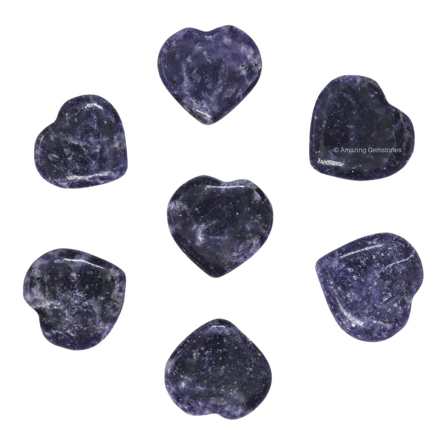 Amazing Gemstone Lepidolite Stone Heart - Pack of 2 Crystal Heart Stones Rocks - Corazones De Piedra Crystals and Healing Stones Heart Shaped Crystal - Stocking Stuffers Gifts