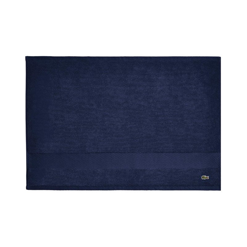 Lacoste Heritage 100% Supima Cotton Tub Mat, Navy, 21" x 31" – Highly Absorbent & Quick Drying, Premium Super Soft Bath Towel, Bathroom Essential, Gift for All Occasions, Machine Washable